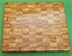 Board #940  Larch / Tamarack End Grain Cutting Board - 14+" x 12" x 1 1/2" - $79.99